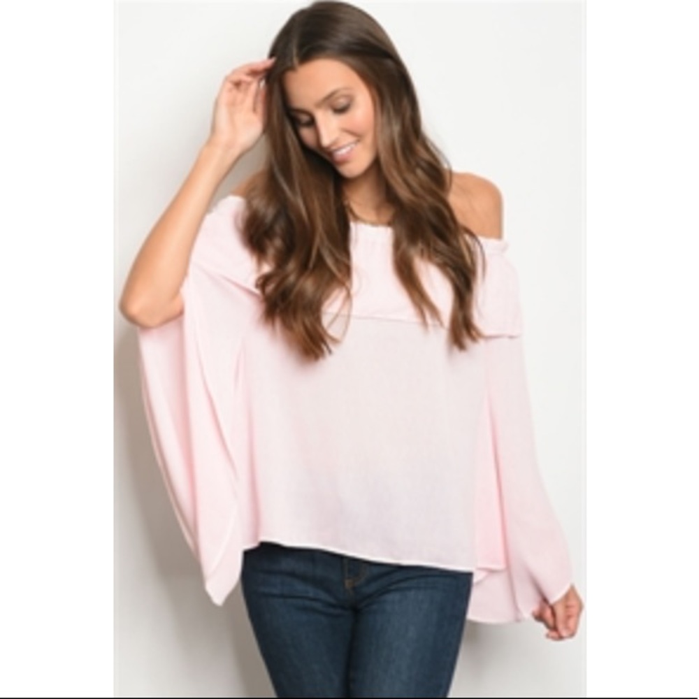 Pink Off Shoulder Top
